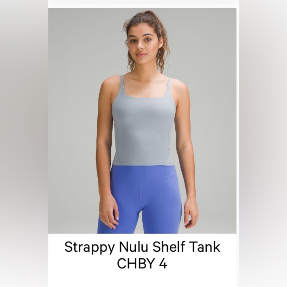 Lululemon Athletica Blue Fitted Crop Tank Top